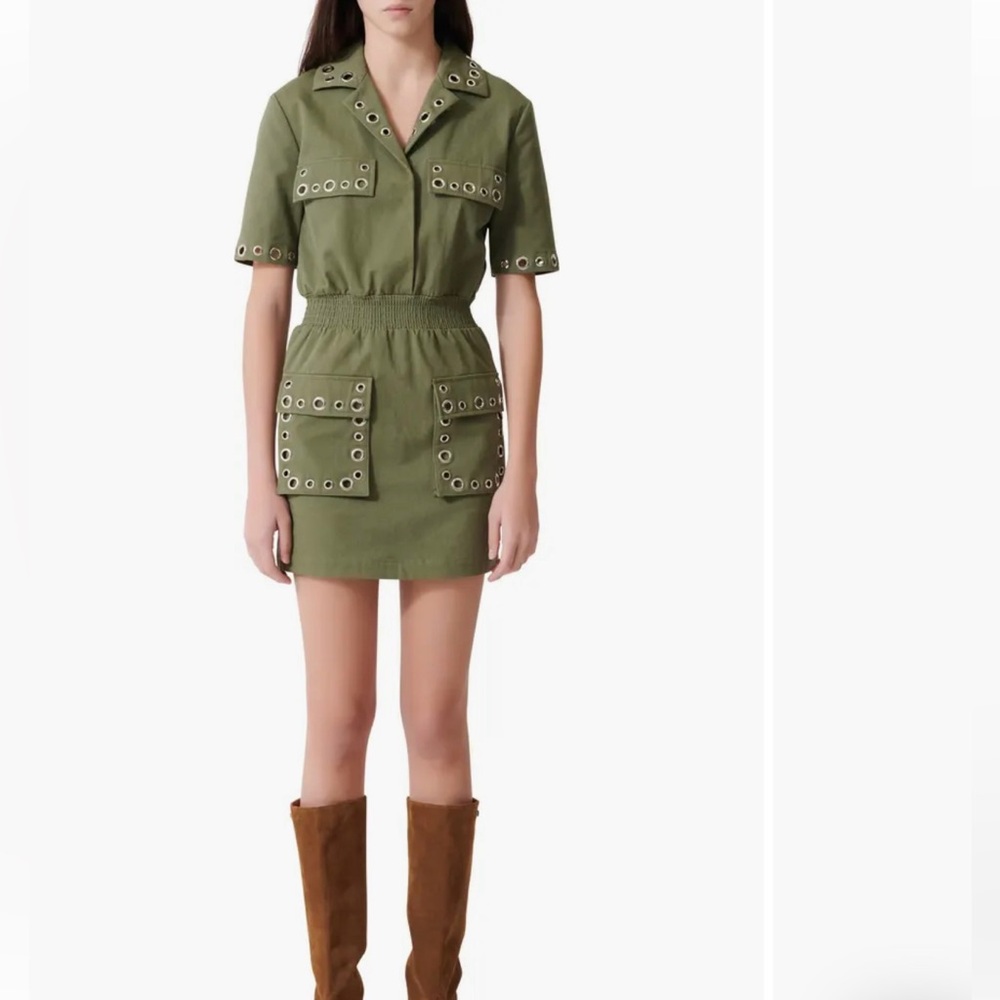 Maje Ramil Military Mini Dress NWOT